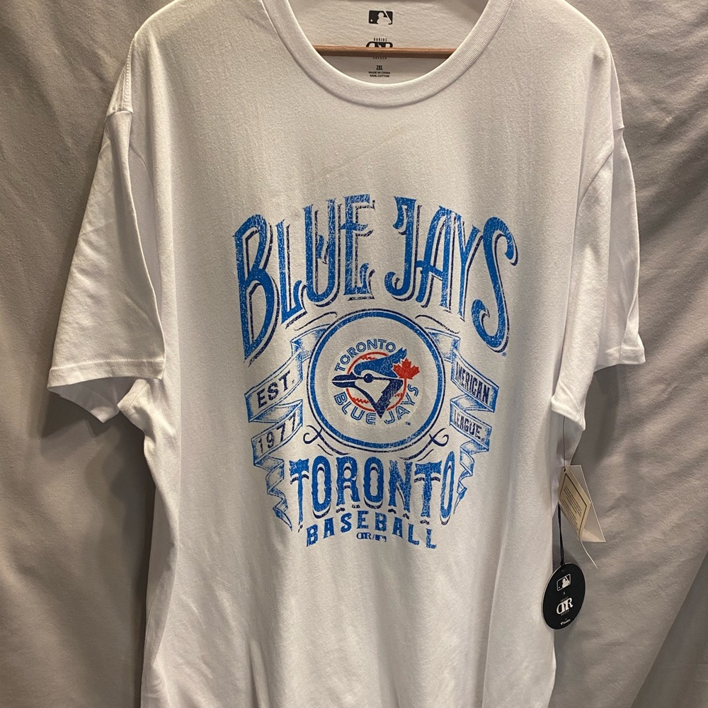 Toronto Blue Jays White and Blue Graphic Tee